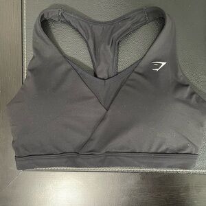 Gymshark Black Sports Bra Racerback Design